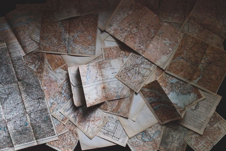 Historic Map - maps lying on the floor