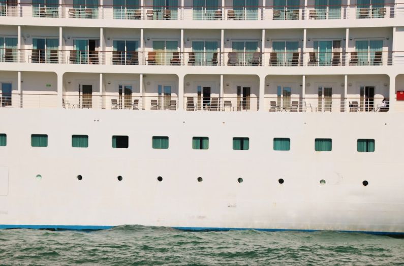 Large Cruise Ship - white and blue cruise ship on blue sea during daytime